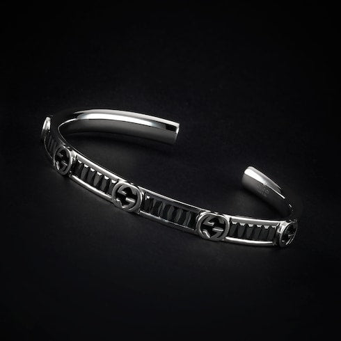 Gucci Interlocking crystal bangle bracelet