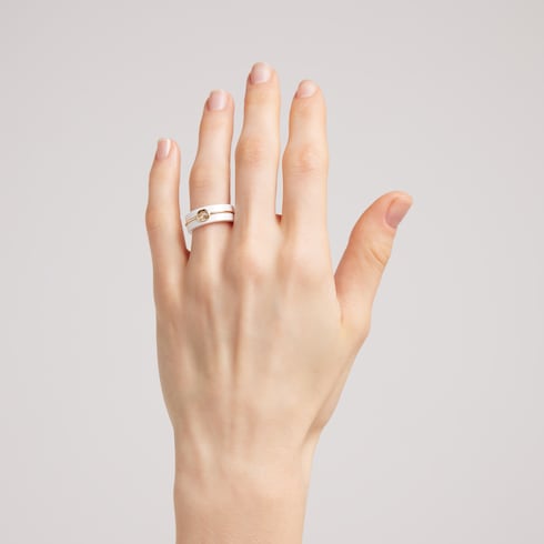Gucci Interlocking zirconia ring