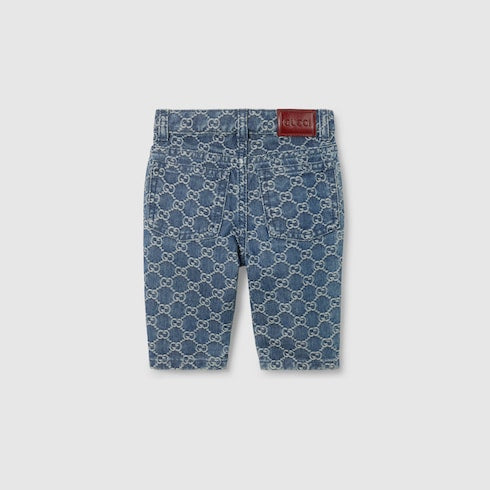 Baby GG denim jacquard pants