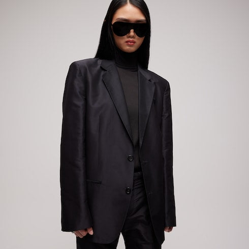 Fine silk faille jacket