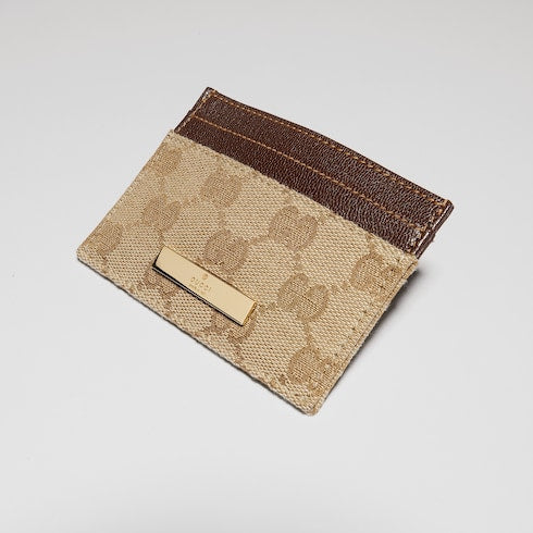 Card case with Gucci plaque
