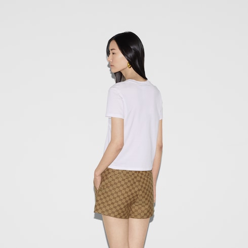 Printed cotton jersey T-shirt