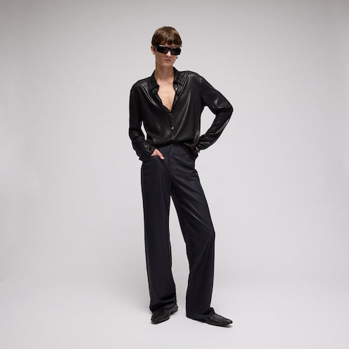 Shiny technical satin shirt