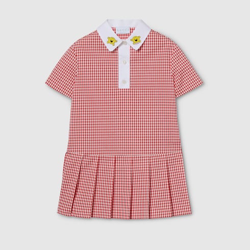 Children's gingham cotton dress