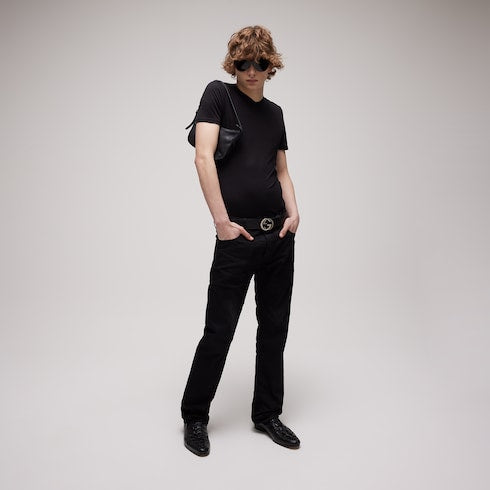 Cotton denim pants