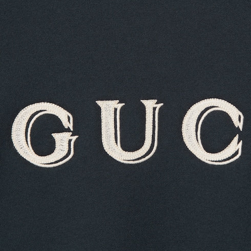 Cotton jersey sweatshirt with embroidery
