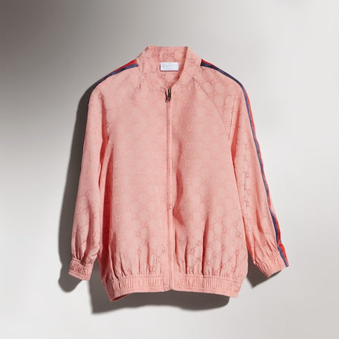 Children's GG viscose zip jacket