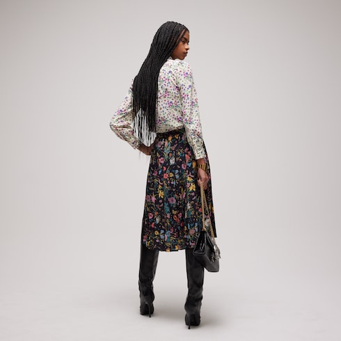 Printed silk shirt