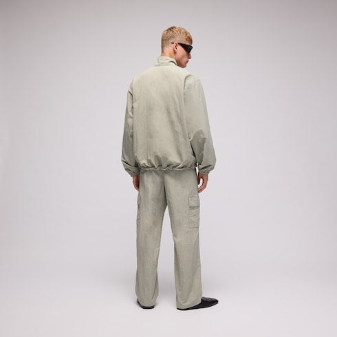 Froissé nylon faille cargo pants