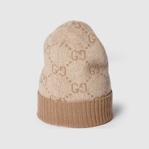 GG cashmere lamé hat