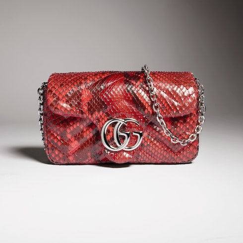 GG Marmont python mini shoulder bag