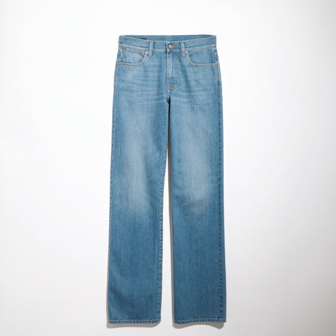 Bleached washed cotton denim pants