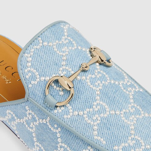 Women's Princetown slipper with pearls