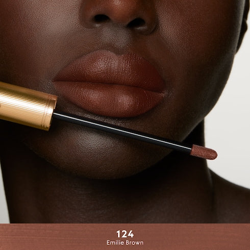 124 Emilie Brown, Rouge à Lèvres Liquide Mat Lipstick