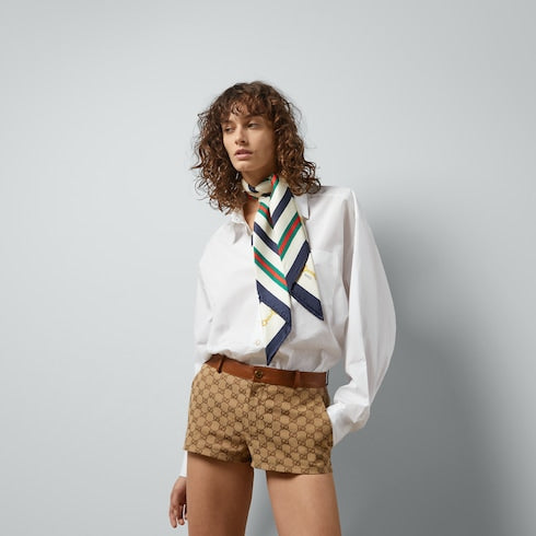 Printed silk twill carré