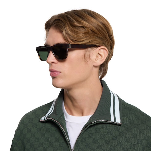 Rectangular frame sunglasses