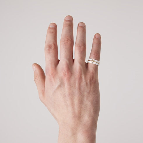 Gucci Interlocking zirconia ring