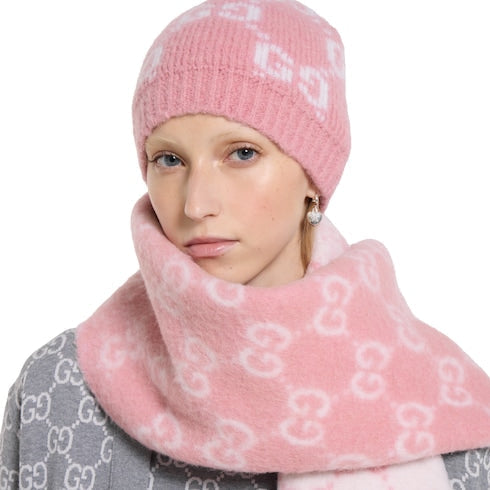 GG alpaca wool blend scarf