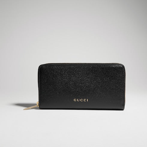 Zip around wallet with Gucci lettering