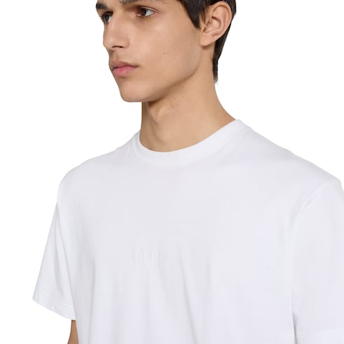 Cotton jersey T-shirt with embroidery