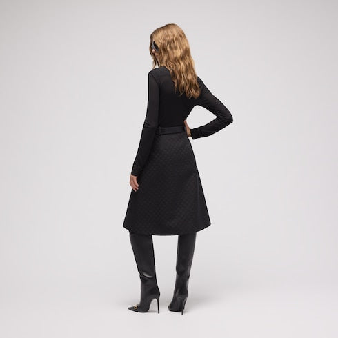 GG cotton blend midi skirt
