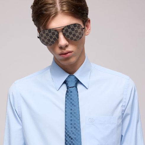 GG silk jacquard tie