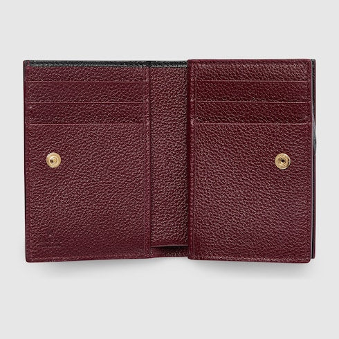 Bi-color GG Marmont small wallet