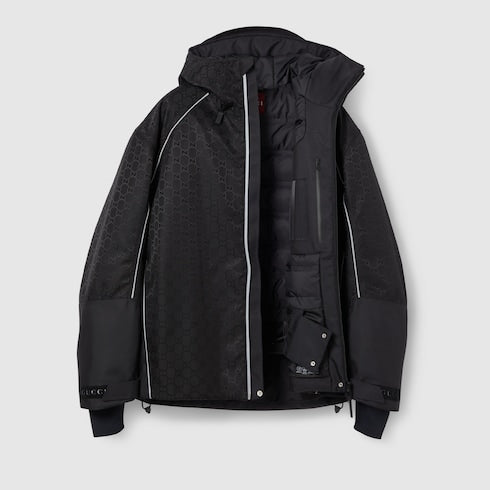 GG technical fabric jacquard jacket