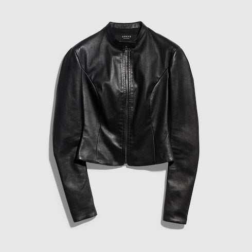Lightweight stretch leather jacket