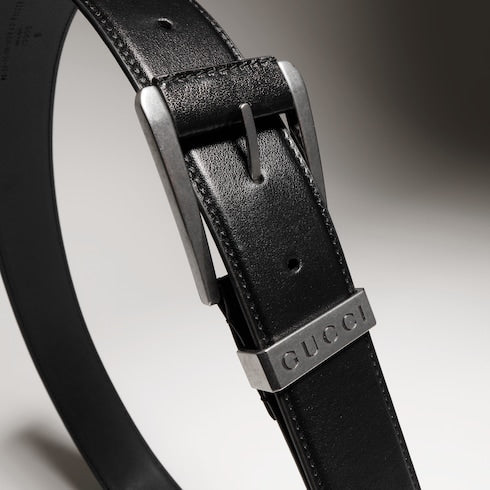 Belt with squared buckle