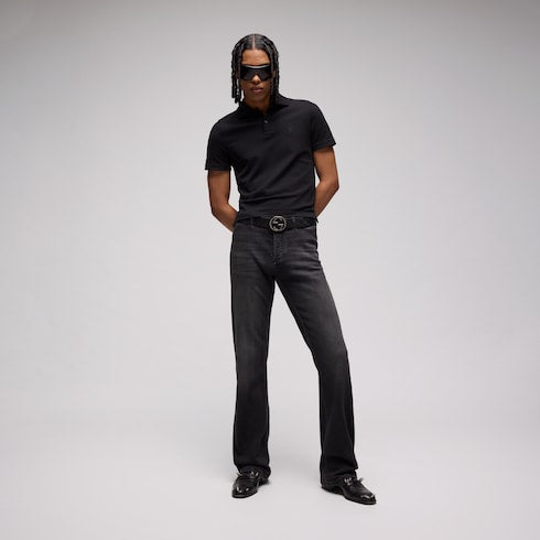 Reversible belt with Interlocking G buckle