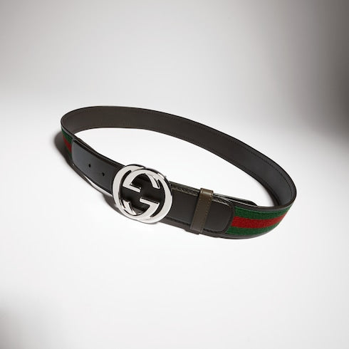 Reversible belt with Interlocking G buckle
