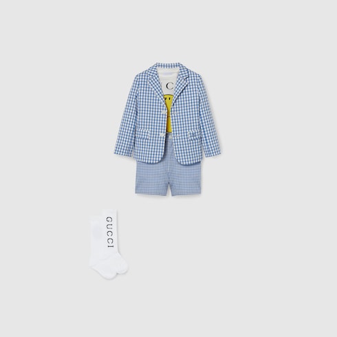 Children's gingham cotton jacket