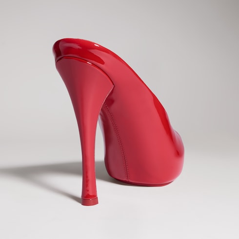 Women's stiletto platform slide