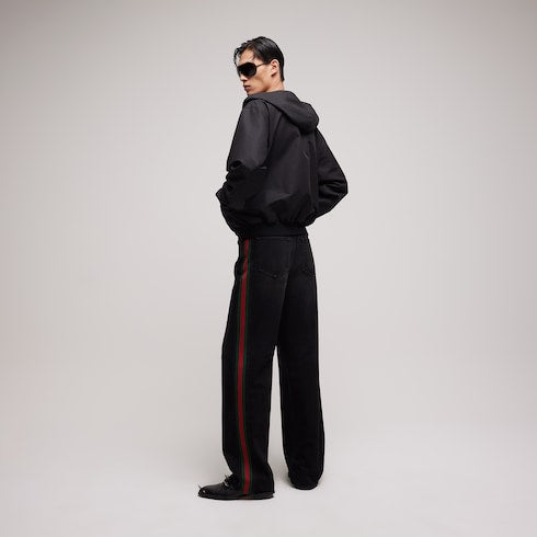 Reversible cotton canvas zip jacket