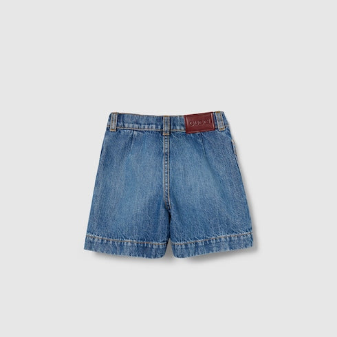 Children's bleached denim shorts