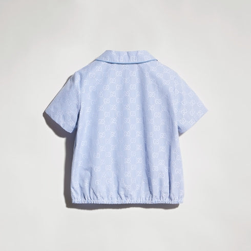 Children's GG striped poplin shirt