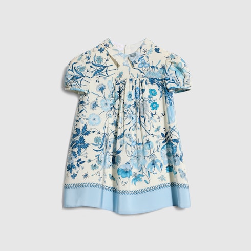 Baby printed crêpe de chine dress