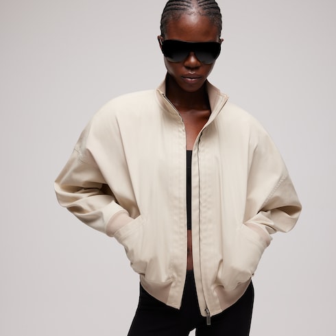 Silk poplin zip jacket