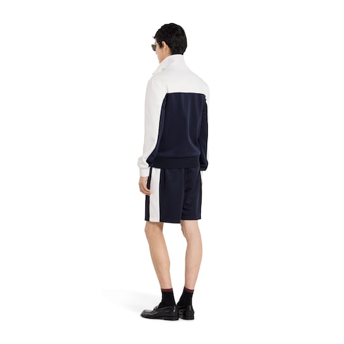 Technical jersey shorts with embroidery