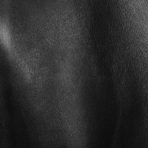 Nappa leather and knit bomber jacket