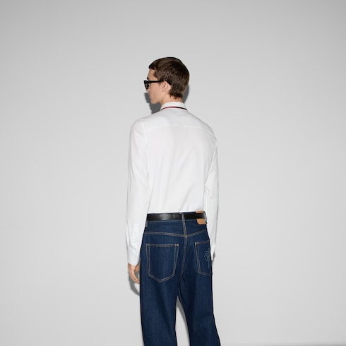 Oxford cotton shirt with Web