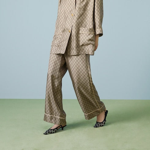 GG Supreme print silk pant