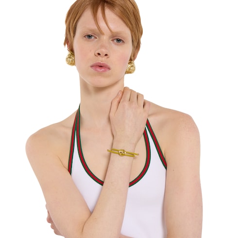 Bracelet with enamel Round Interlocking G