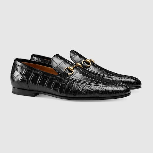 Men's Gucci Jordaan crocodile loafer