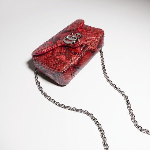 GG Marmont python mini shoulder bag