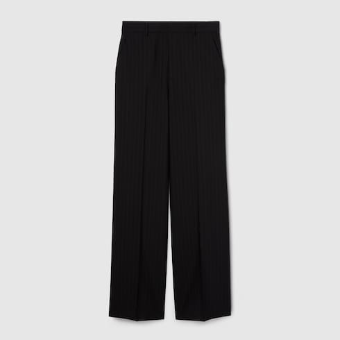 Pinstripe Gucci wool jacquard pants
