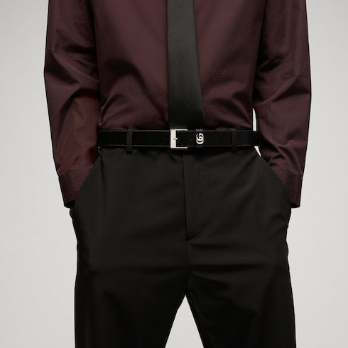 Belt with square buckle