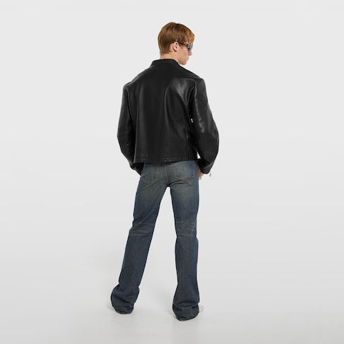 Leather jacket with Horsebit