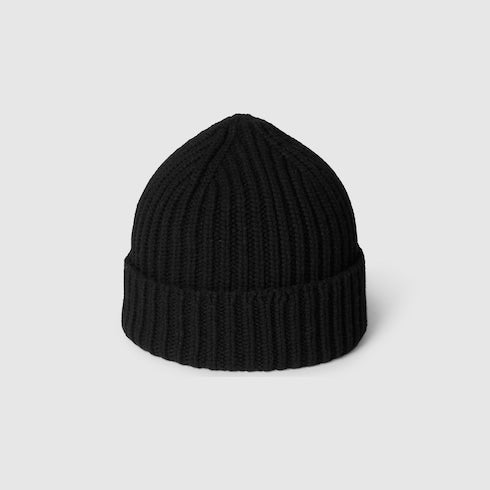 Wool cashmere hat with Double G